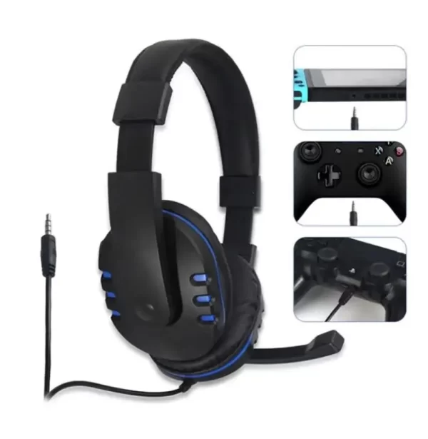 Fone de Ouvido Gamer Headset P3 com Microfone e Bass Para PC Jogos Som de Alta Qualidade Confortável para Longas Sessões - Imagem 5
