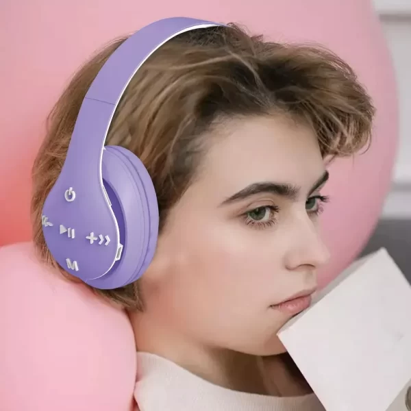 Fones De Ouvido Auscultadores Sem Fio com Microfone, Bluetooth Dobrável Gaming Headset, Esporte Fone De Ouvido, Música Earb - Imagem 4