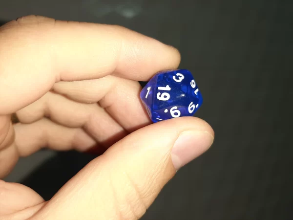 Jogo Dados 7 Peças Kit Dungeons And Dragons Rpg Azul - Imagem 6