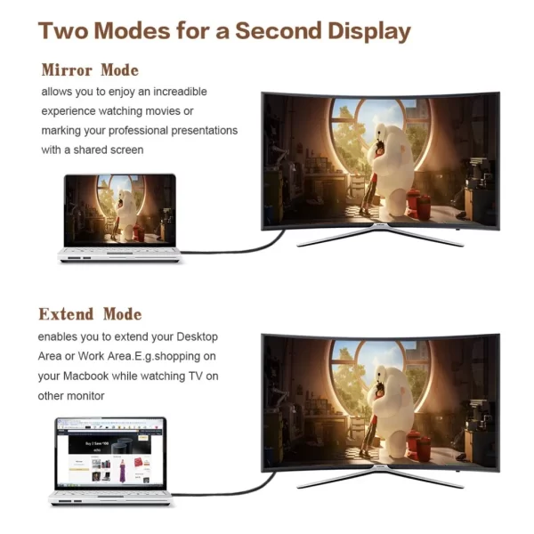 Cabo Adaptador Conversor DisplayPort para VGA Ultra Resistente Alta Qualidade Ideal para PC Monitor Projetor TV Uso Prático - Imagem 3
