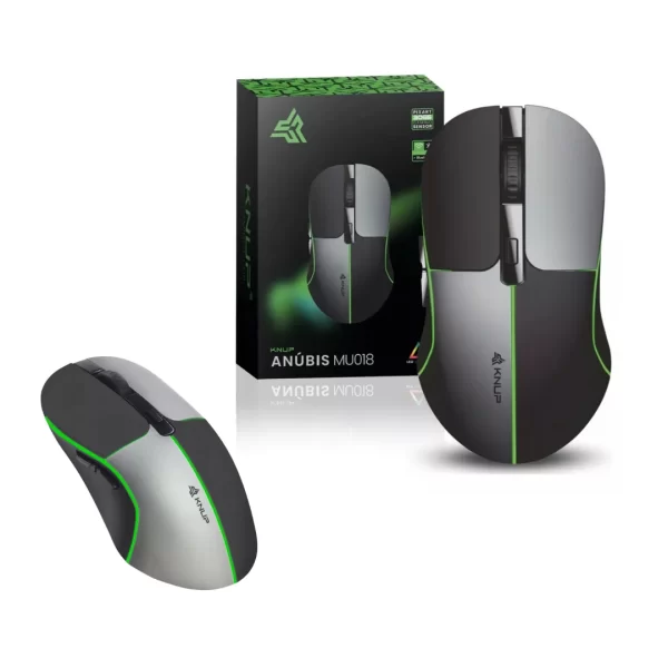 Mouse Gamer Sem Fio Knup KP-MU018 Bluetooth Wireless 2.4G 1600DPI Recarregável Iluminação LED e 6 Botões Computador Notebook - Imagem 5