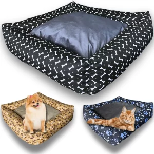 Cama Quadrada Grande para Pets com Almofada