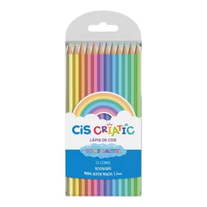 Lápis de Cor Pastel 12 Tons Criatic CIS