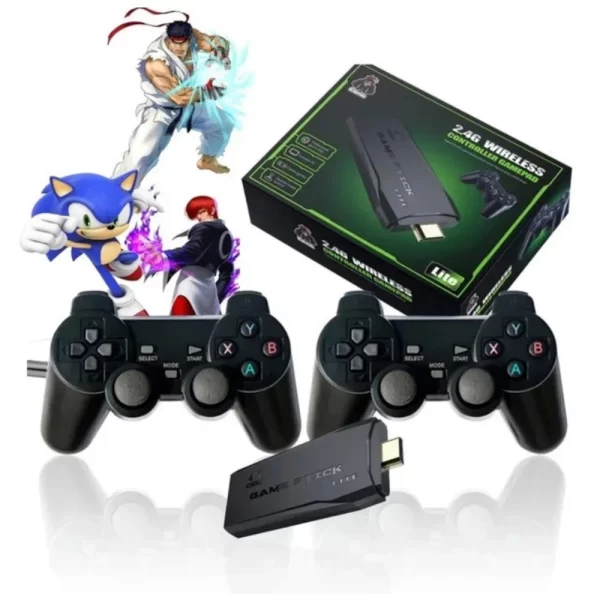 Videogame Stick 4K 20000 Jogos Retro Classicos + 2 Controles Sem Fio ; Console Emulador Portatil 64 GB - Imagem 3