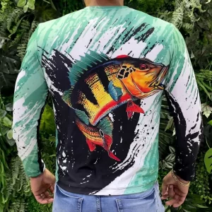 Camisetas de Pesca Manga Longa UV50 com Proteção Solar