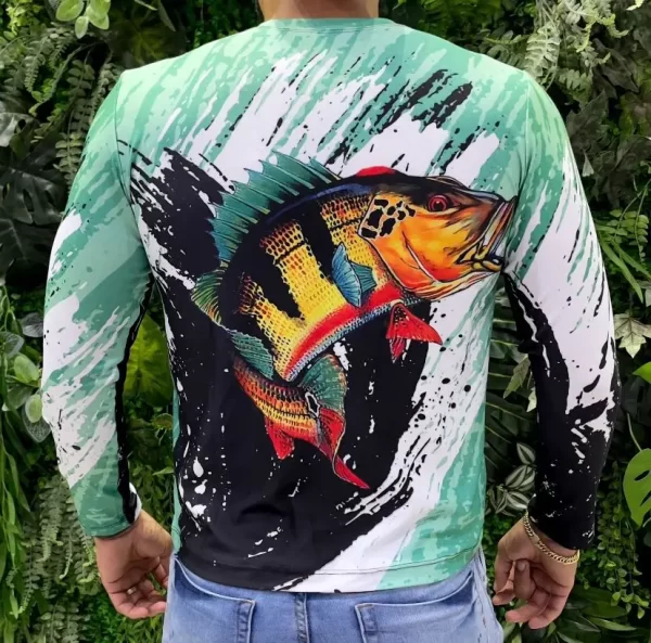 Camisetas Pesca Manga Longa Uv50 Proteção Solar