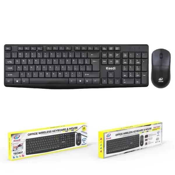 Kit Teclado e Mouse Sem Fio Wireless 2.4GHz ABNT2 USB Alcance 10m Ergonômico Para PC Notebook Windows Mac Conforto e Mobilidade - Imagem 2