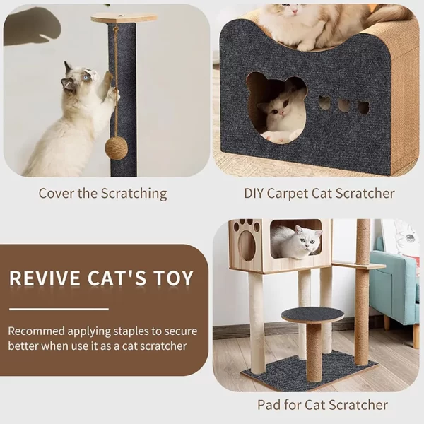Arranhador Adesivo estilo Tapete De Proteção Para Sofá Anti-Riscos de Gato 1,00 x 30 cm - Imagem 4
