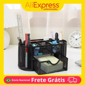 Organizador de Escritório Metálico Multifuncional