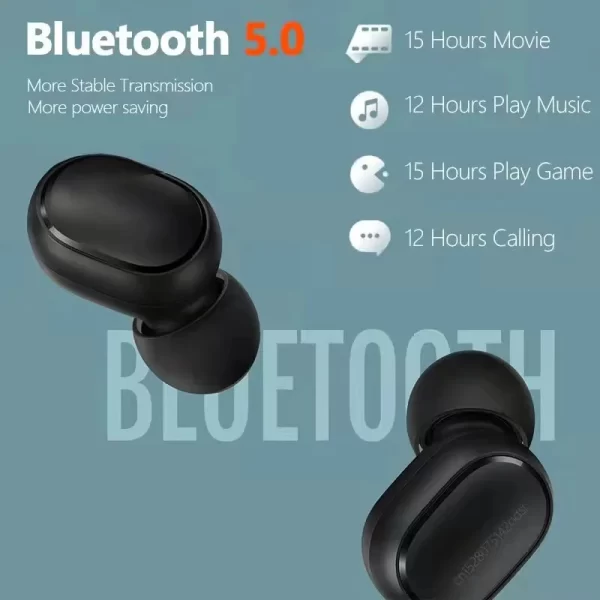 Fone De Ouvido Com Microfone E Bluetooth 5.0 Preto - Imagem 2