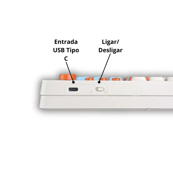 Teclado E Mouse Sem Fio 2.4ghz ABNT2 Receptor Nano Usb - Imagem 4
