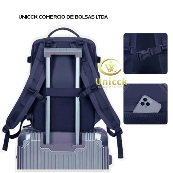 Mochila viral laptop de viagem escolar a prova d agua executiva notebook impermeável guarda tênis - Imagem 2