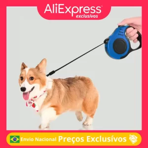 Coleira Retrátil para Cachorros 5 Metros