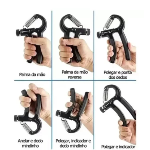 Hand Grip Flexor De Punho Com Mola Ajustável Antebraço Mãos - Imagem 6