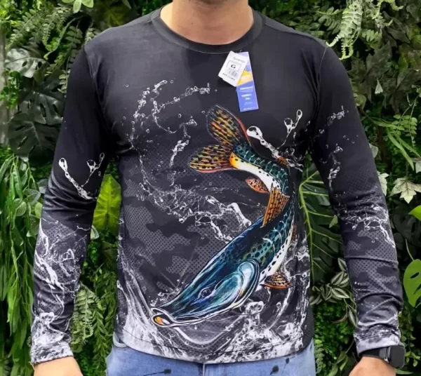 Camisetas Pesca Manga Longa Uv50 Proteção Solar - Imagem 3