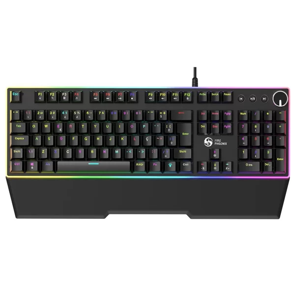 Kit Teclado Gamer Mecânico Switch Blue Abnt2 + Mouse Gamer Ergonômico 9 Botões Dpi 12800 Led Rgb Usb Com Mousepad Para Pc Bk-04 - Imagem 4