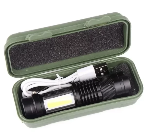 Mini Lanterna Portatil Brilhante Multi-função com Luzes de Led Táticas De Campo Carregamento via USB Entrega para Todo o Brasil - Imagem 4