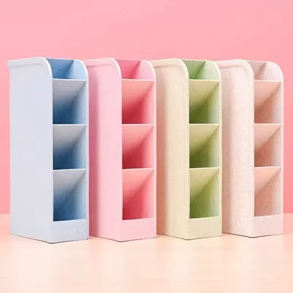 Suporte Caneta Multi-Camada Armazenamento Escova Cosmética Escritório Material Escolar Organizador Compacto Prático Versátil - Imagem 5