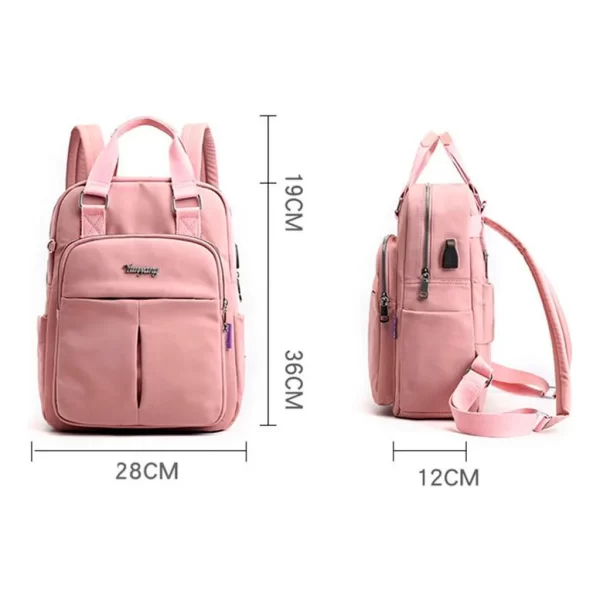 Mochila Bolsa Feminina Executiva Notebook Reforçada Usb Leve - Imagem 4