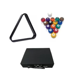 Jogo de Sinuca com Bolas Numeradas e Estojo