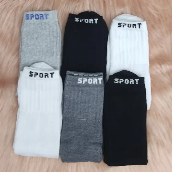kit 6 Pares Meias Masculina Cano Alto Sport - Imagem 2