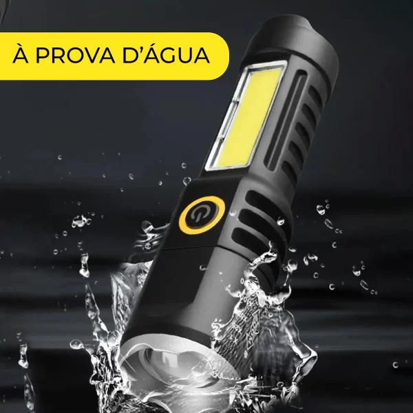 Lanterna Mini Led Cree Police Tática Recarregável Zoom Forte Lampião Usb Recarregável - Imagem 6