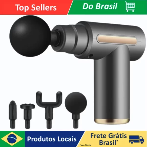 Mini Massageador Elétrico Profissional Muscular e Facial Recarregável Massagem e Terapia