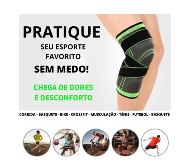 Joelheira De Compressão Articulada Com Cintas Cruzadas Tensor Articulado - Imagem 3