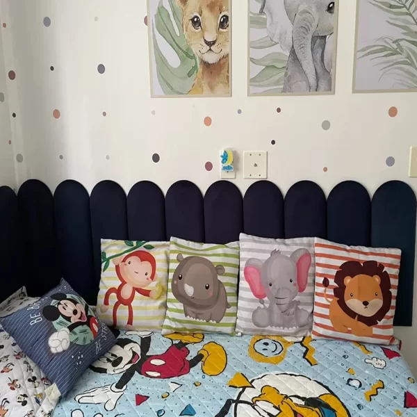 Cabeceira Adesiva Decorativa Nuvem Modulada Para Cama De Solteiro Casal 1 Módulo - Imagem 4