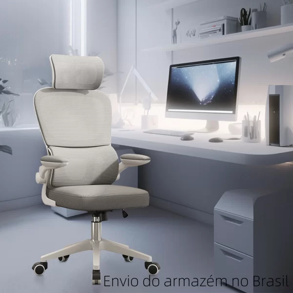Cadeira para jogos ou escritório com almofada lombar e cervical, ergonômica, ajustável em altura e reclinável,Envio do Brasil