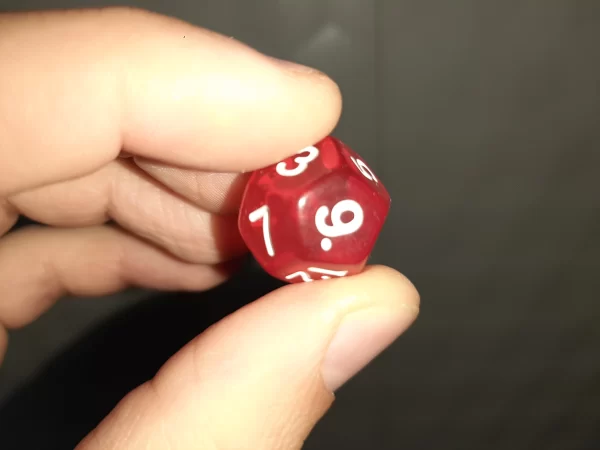 Jogo Dados 7 Peças Kit Dungeons And Dragons Rpg Vermelho - Imagem 3