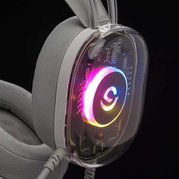 Fone Headset Gamer RGB Onistek FN639 USB P2 Drivers 50mm Com Microfone Confortável para Jogos PC Notebook Desktop Setup - Imagem 3