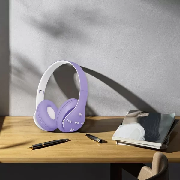 Fones De Ouvido Auscultadores Sem Fio com Microfone, Bluetooth Dobrável Gaming Headset, Esporte Fone De Ouvido, Música Earb - Imagem 3