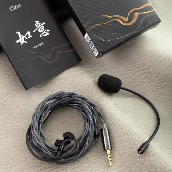 Kinera Celest Ruyi Cabo de fone de ouvido intra-auricular com microfone de lança removível Fones de ouvido com fio para chamadas de jogos IEMs de transmissão ao vivo - Imagem 2