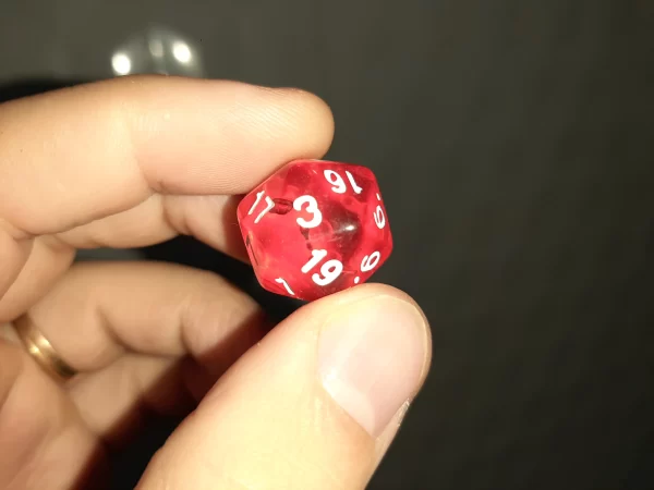 Jogo Dados 7 Peças Kit Dungeons And Dragons Rpg Vermelho - Imagem 4
