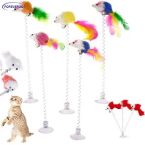 Brinquedo de Pelúcia para Gato com Mola