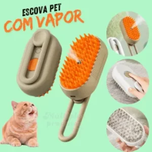 Escova a Vapor 3 em 1 para Pets