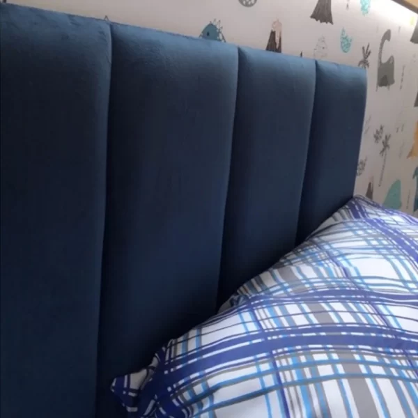 Kit 7 Cabeceiras Modulares Estofada Autocolante Para Cama De Casal - Imagem 4