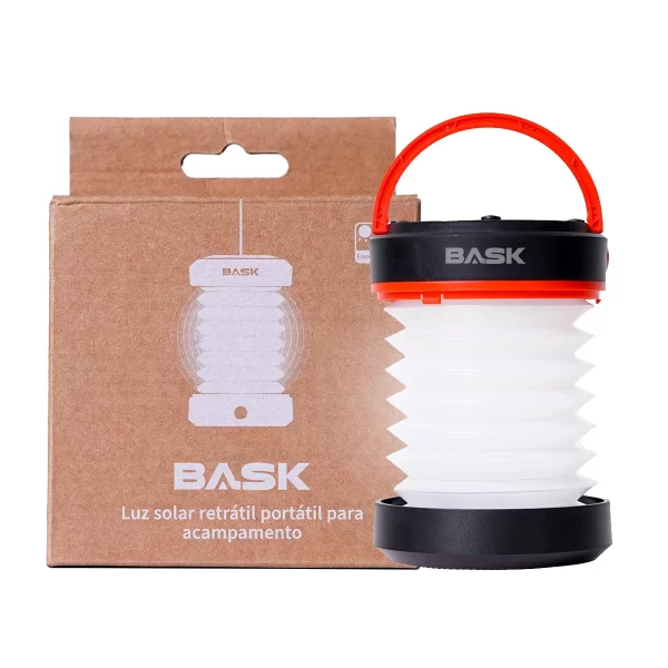 Lâmpada Lanterna Carregamento De Led Solar Dobravel Retrátil Portátil Para Acampamento Recarregável Bask - Imagem 6