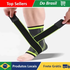 Tornozeleira Ortopédica Ajustável Anti-Derrapante Verde