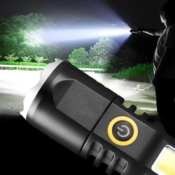 Lanterna Mini Led Cree Police Tática Recarregável Zoom Forte Lampião Usb Recarregável - Imagem 3