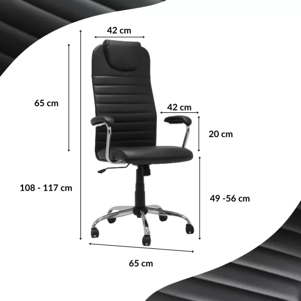 Cadeira Presidente De Escritório - Ergonômica - 8271h - Nybc - Imagem 5