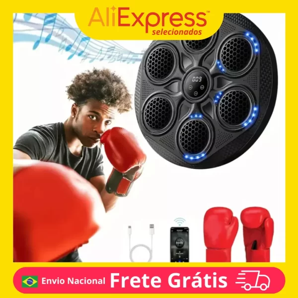 Máquina de Boxe Musical Inteligente para Adultos e Crianças