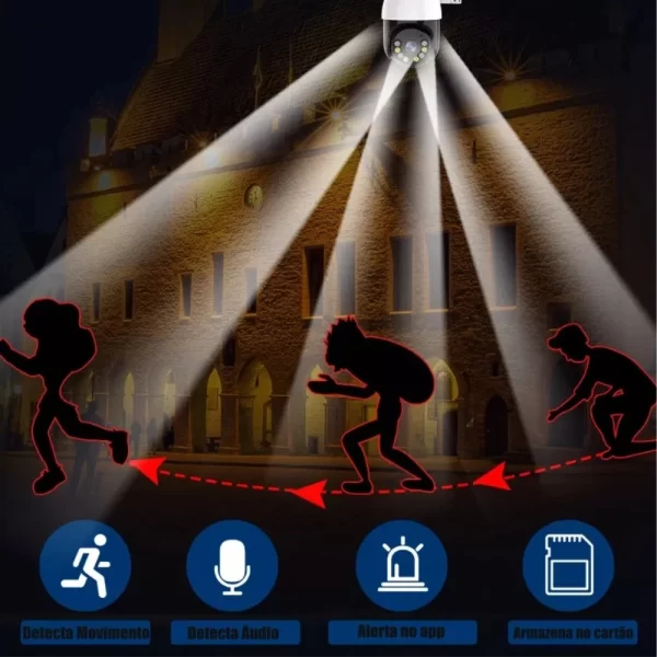 Câmera Ip Lâmpada Smart Wi-Fi Full Hd Visão Noturna Yoosee - Interna - Imagem 5