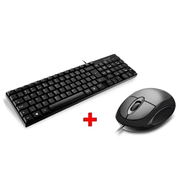 Teclado E Mouse ABNT2 Fio USB Kit Pc Computador Notebook Informática - Imagem 2