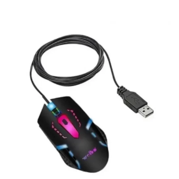 Mouse Com Fio Gamer USB Led RGB DPI-1600-2400-3200 - Imagem 4