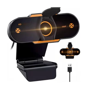 Webcam Full HD 1080p com Microfone Embutido - Ideal para Videoconferências