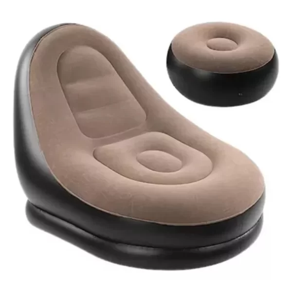 Sofá Poltrona Inflável Impermeavel, Puff Para Descanso Com Almofada de Pé Confortavel e Bomba de Ar Inclusa Ultra Lounge - Imagem 6