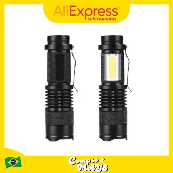 Mini Lanterna Portatil Brilhante Multi-função com Luzes de Led Táticas De Campo Carregamento via USB Entrega para Todo o Brasil
