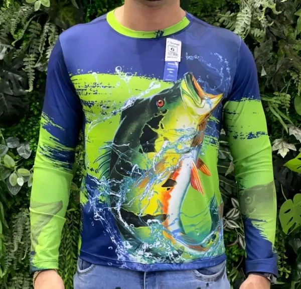 Camisetas Pesca Manga Longa Uv50 Proteção Solar - Imagem 4